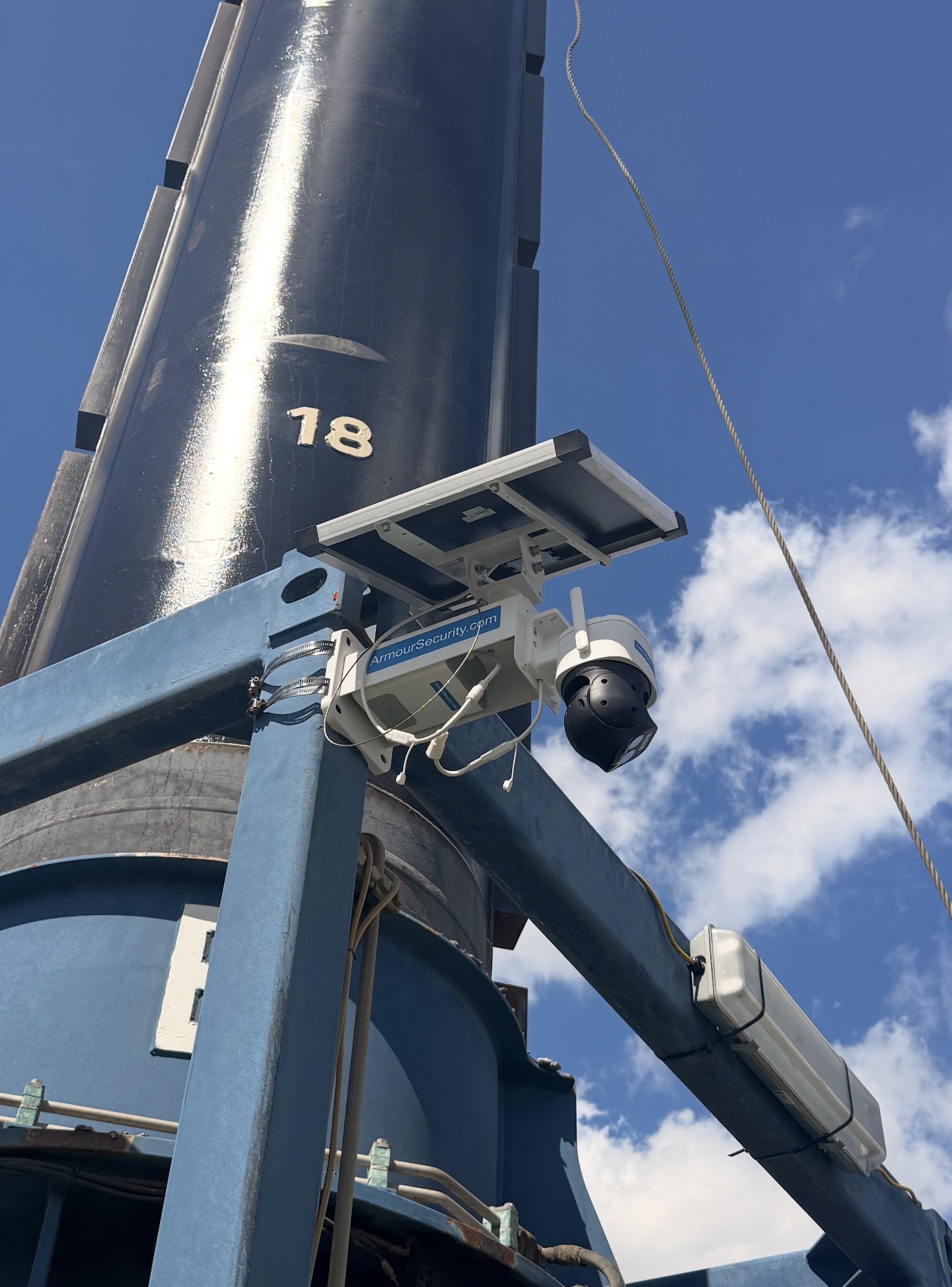 SmartGuard IntruderTrack mounted on steel structure